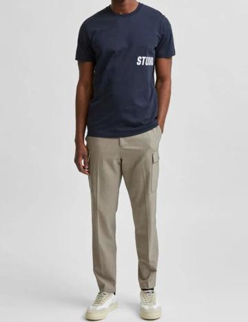 Tricou Selected, bleumarin, L