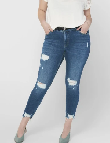 Blugi Only Carmakoma, albastru, 44