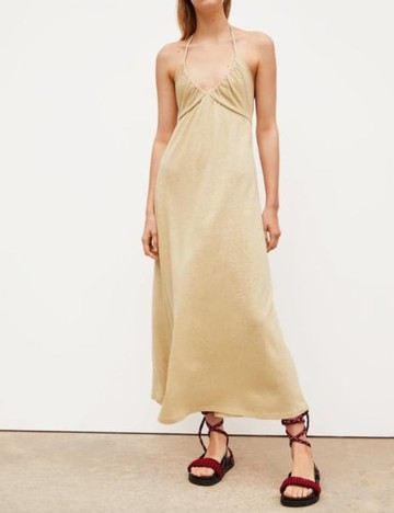 Rochie lunga Zara, crem, S
