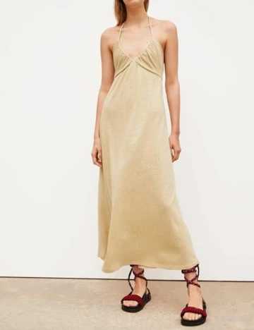 Rochie lunga Zara, crem, S