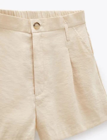 Pantaloni scurti Zara, crem, M
