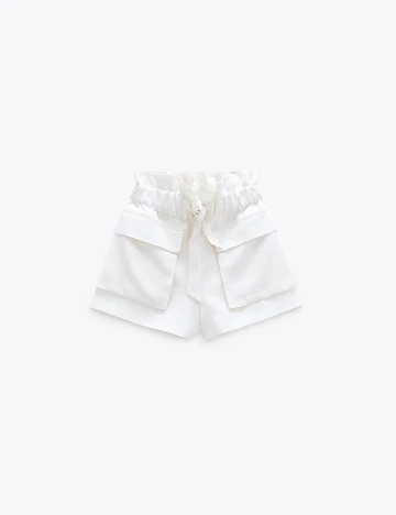 Pantaloni scurti Zara, crem, XS