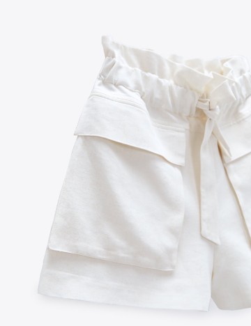 Pantaloni scurti Zara, crem, XS
