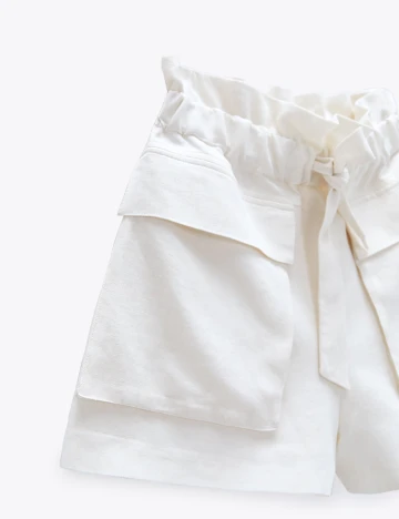 Pantaloni scurti Zara, crem, XS