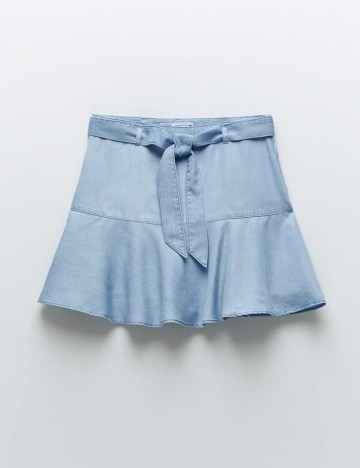 Fusta Pantalon Zara, albastru, XS