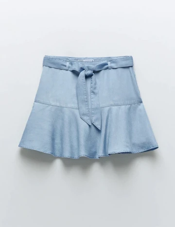 Fusta Pantalon Zara, albastru, XS