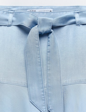 Fusta Pantalon Zara, albastru, XS