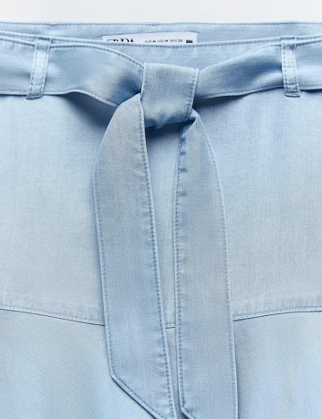 Fusta Pantalon Zara, albastru, XS