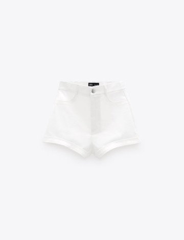 Pantaloni scurti Zara, alb, S