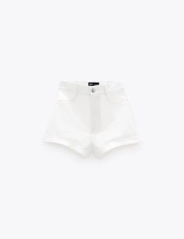 Pantaloni scurti Zara, alb, S