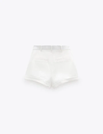 Pantaloni scurti Zara, alb, S