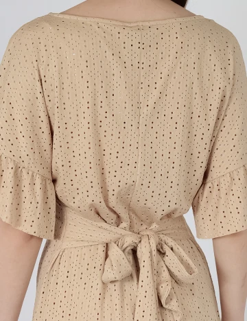 Rochie scurta Pieces, crem, M