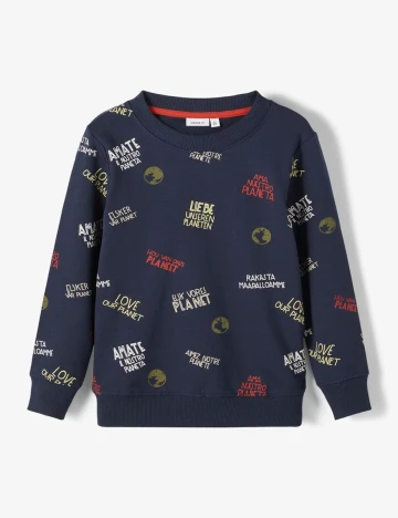 Bluza Name It, bleumarin, 1,5-2 ANI