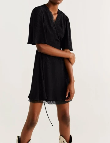 Rochie scurta Mango, negru, S Negru