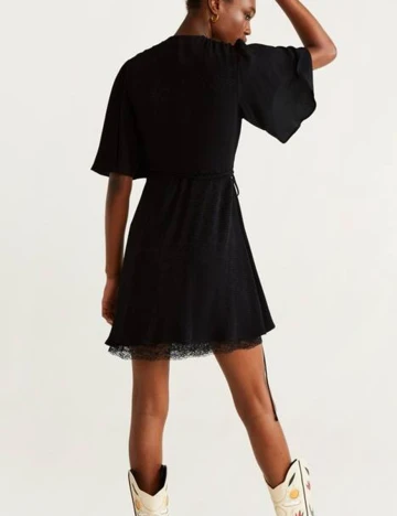 Rochie scurta Mango, negru, S Negru