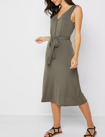 Rochie medie Mango, kaki, S
