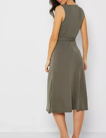 Rochie medie Mango, kaki, S Verde