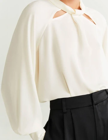 Bluza Mango, crem, S Alb