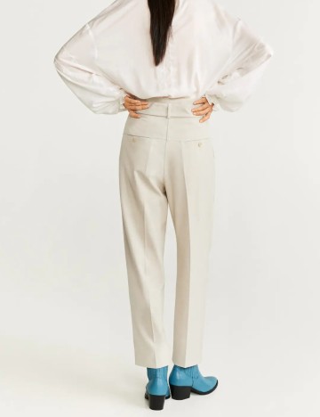 Pantaloni Mango, ecru, 36