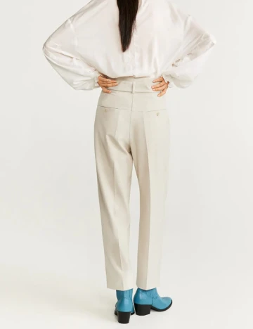 Pantaloni Mango, ecru, 36