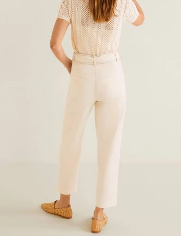 Pantaloni Mango, crem, 38