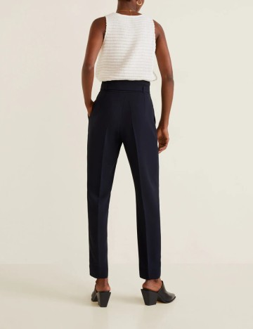 Pantaloni Mango, bleumarin, 34