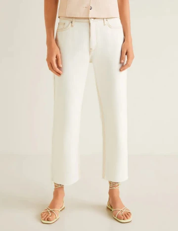 Blugi Mango, crem, 38 Crem