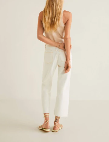 Blugi Mango, crem, 38 Crem