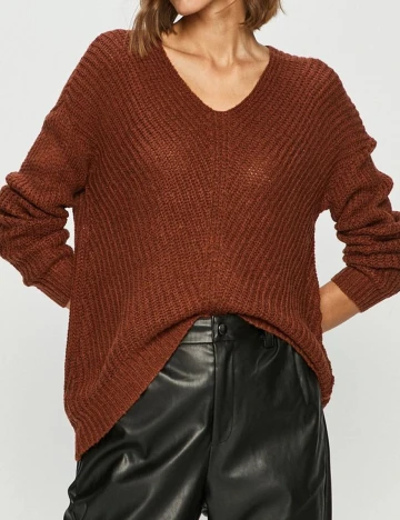 Pulover Jacqueline de Yong, grena, XL
