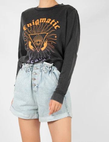 Bluza Only, gri inchis, S Gri