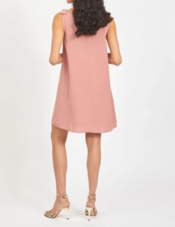 Rochie scurta Vila, roz pudra, 40 Roz