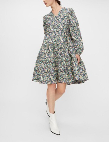 Rochie scurta Pieces, floral, XS