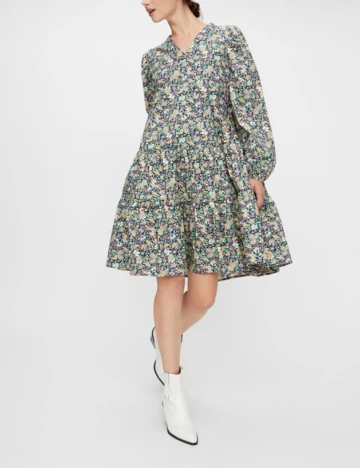 Rochie scurta Pieces, floral, XS