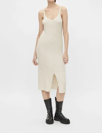 Rochie medie Object, crem, XL