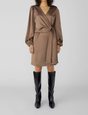 Rochie scurta Object, maro, 34 Maro