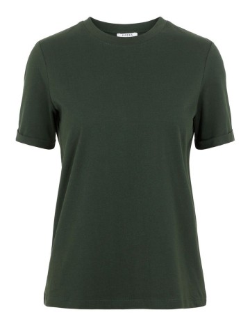 Tricou Pieces, verde inchis