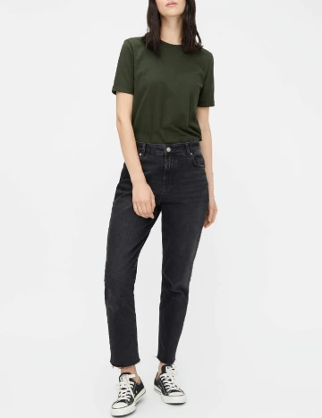 Tricou Pieces, verde inchis
