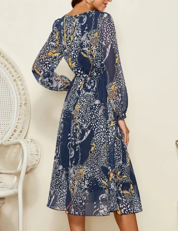 Rochie medie Simple Flavor, albastru, XL