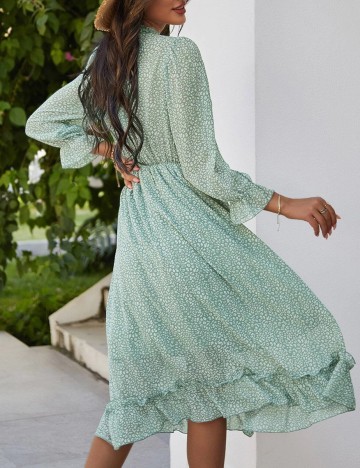 Rochie medie SHEIN, verde, M