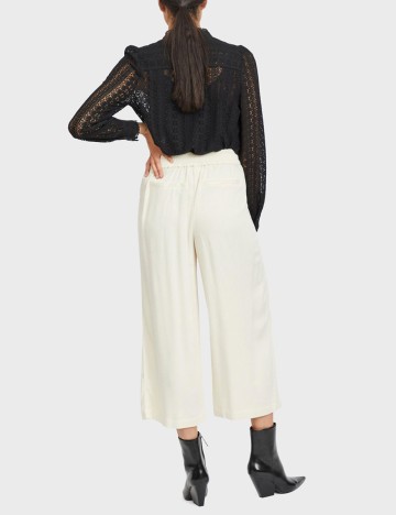 Pantaloni Vila, crem, 44