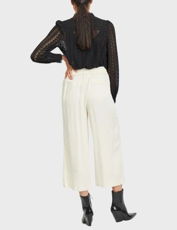 Pantaloni Vila, crem, 44 Crem