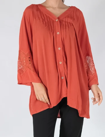 Bluza Junarose, portocaliu, 52