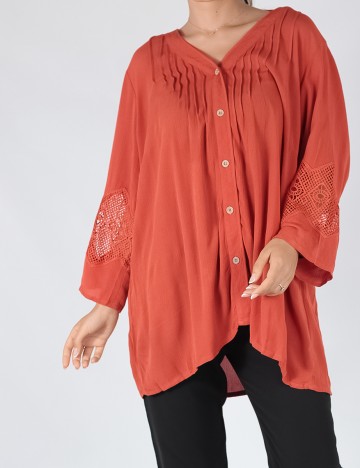 Bluza Junarose, portocaliu, 52