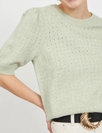Bluza Vila, verde deschis, L