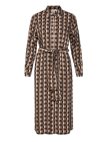 Rochie medie Object, maro mediu, 34