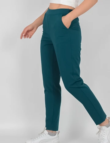 Pantaloni Object, turcoaz, 34 Verde