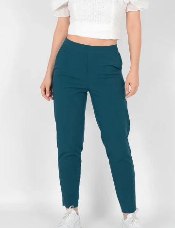 Pantaloni Object, turcoaz, 34 Verde