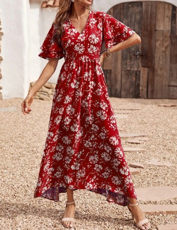 Rochie lunga SHEIN, rosu, L