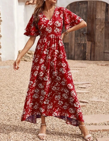 Rochie lunga SHEIN, rosu, L
