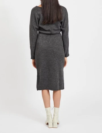 Rochie medie Vila, gri, S Gri